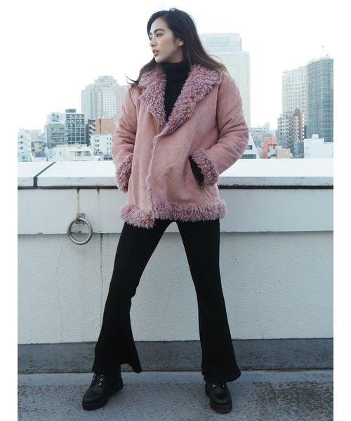 EVRIS（エヴリス）の「カラーフェイクムートン（ブルゾン）」 - WEAR