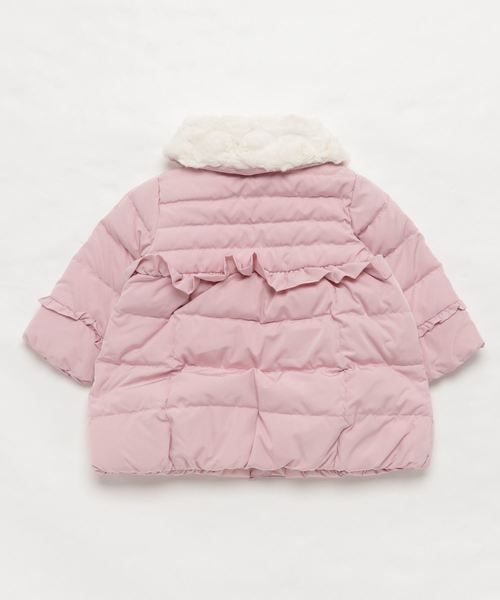 Biscuit ラポシェビスキュイ のファッション La Poche Poche セール フェイクファー付き タフタ フェザーダウンコート その他 アウター La タフタ