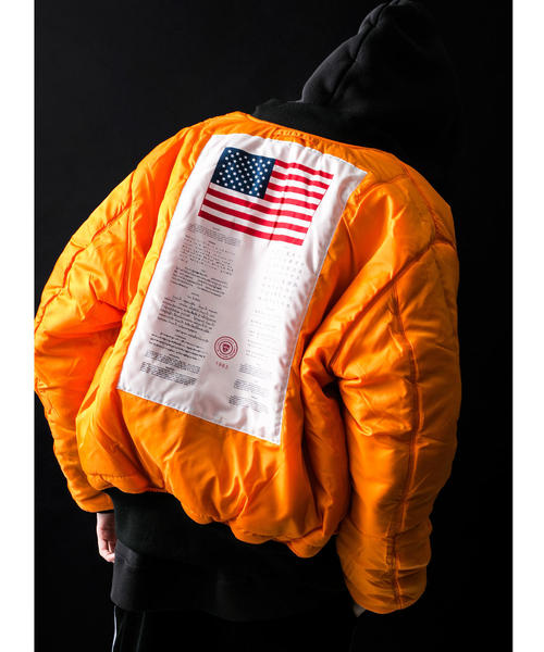 Alpha Industries（アルファインダストリーズ）の「＜ALPHA INDUSTRIES＞ MA-1 BLOOD CHIT/ブルゾン（MA-1・メンズ・ブラック/オリーブ・MEDIUM/X-LARGE/LARGE）」の17枚目の写真