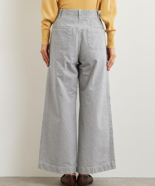 green label relaxing（グリーンレーベルリラクシング）の「SC ワイド ストレート デニム パンツ ◆（デニムパンツ・レディース・ホワイト/ネイビー・38/36）」の15枚目の写真