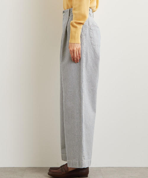 green label relaxing（グリーンレーベルリラクシング）の「SC ワイド ストレート デニム パンツ ◆（デニムパンツ・レディース・ホワイト/ネイビー・38/36）」の8枚目の写真