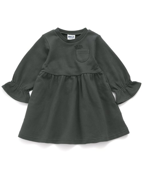 BREEZE(ブリーズ)の「ギャザー切替カットワンピース(ワンピース・キッズ・キャメル/チャコール/ピンク・120/130/140/90/100/110/80)」の1枚目の写真
