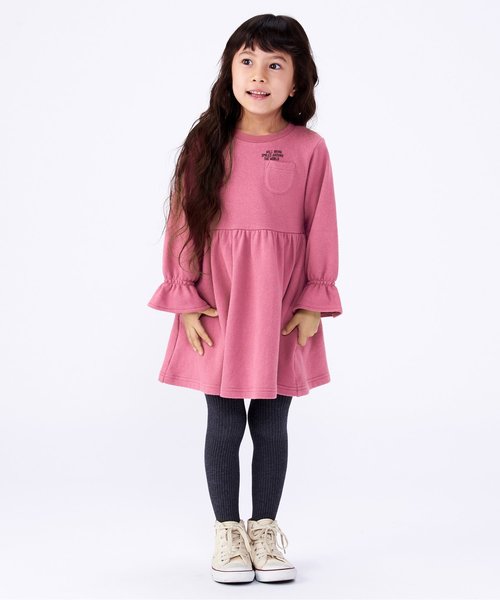 BREEZE(ブリーズ)の「ギャザー切替カットワンピース(ワンピース・キッズ・キャメル/チャコール/ピンク・120/130/140/90/100/110/80)」の9枚目の写真
