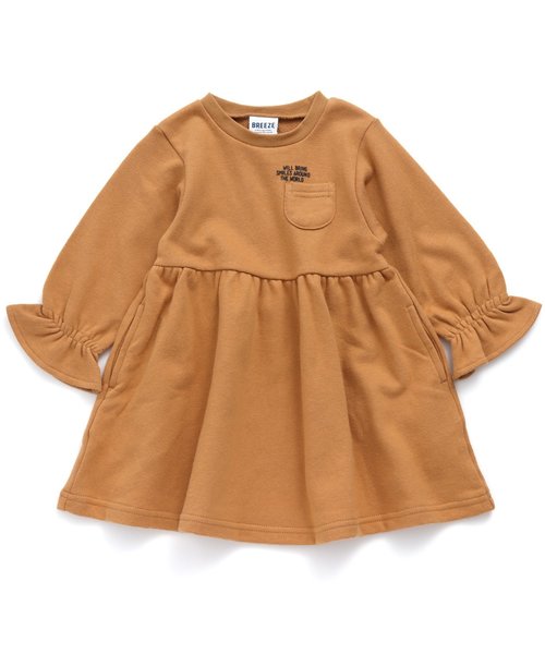 BREEZE(ブリーズ)の「ギャザー切替カットワンピース(ワンピース・キッズ・キャメル/チャコール/ピンク・120/130/140/90/100/110/80)」の13枚目の写真