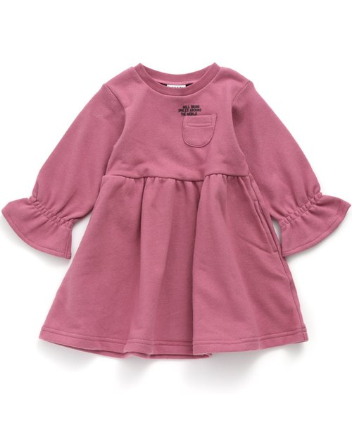 BREEZE(ブリーズ)の「ギャザー切替カットワンピース(ワンピース・キッズ・キャメル/チャコール/ピンク・120/130/140/90/100/110/80)」の5枚目の写真