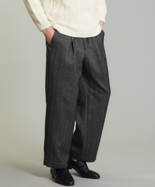 5351 POUR LES HOMMES(ゴーサンゴーイチプールオム)の「メランジヘリンボントラウザーパンツ(その他パンツ・メンズ・グレー・44/46/48)」の14枚目の写真