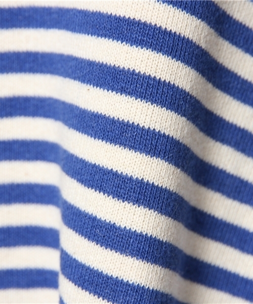 Khaju（カージュ）の「★★Khaju:ボーダーフレアヘムプルオーバー（Tシャツ/カットソー・レディース・ブラック/ブルー・ONE SIZE）」の9枚目の写真