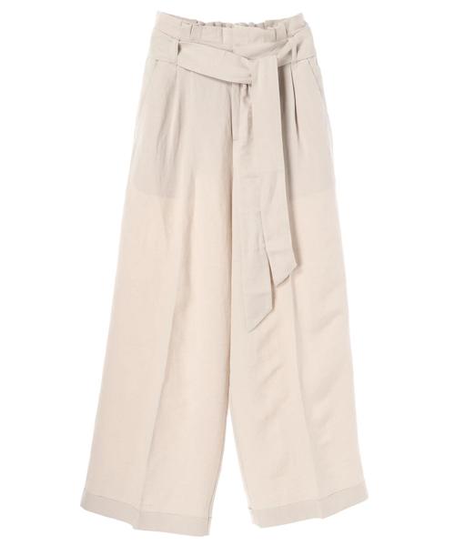 YECCA VECCA（イェッカヴェッカ）の「P.レーヨンリネンワイドパンツ 〇（その他パンツ・レディース・ラベンダー/ブラウン/ライトベージュ・FREE）」の7枚目の写真