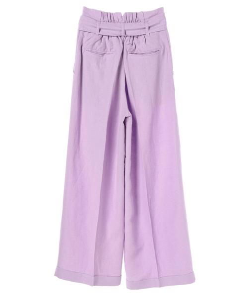 YECCA VECCA（イェッカヴェッカ）の「P.レーヨンリネンワイドパンツ 〇（その他パンツ・レディース・ラベンダー/ブラウン/ライトベージュ・FREE）」の20枚目の写真