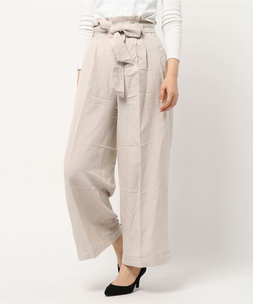 YECCA VECCA（イェッカヴェッカ）の「P.レーヨンリネンワイドパンツ 〇（その他パンツ・レディース・ラベンダー/ブラウン/ライトベージュ・FREE）」の14枚目の写真