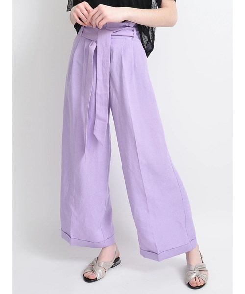 YECCA VECCA（イェッカヴェッカ）の「P.レーヨンリネンワイドパンツ 〇（その他パンツ・レディース・ラベンダー/ブラウン/ライトベージュ・FREE）」の19枚目の写真