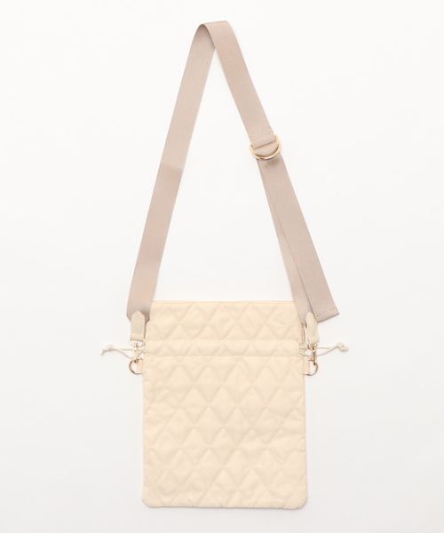 natural couture（ナチュラルクチュール）の「アソート素材巾着バッグ（ショルダーバッグ・レディース・ブラウン系その他/オフホワイト/ベージュ/ホワイト系その他/ブラック系その他・FREE）」の2枚目の写真
