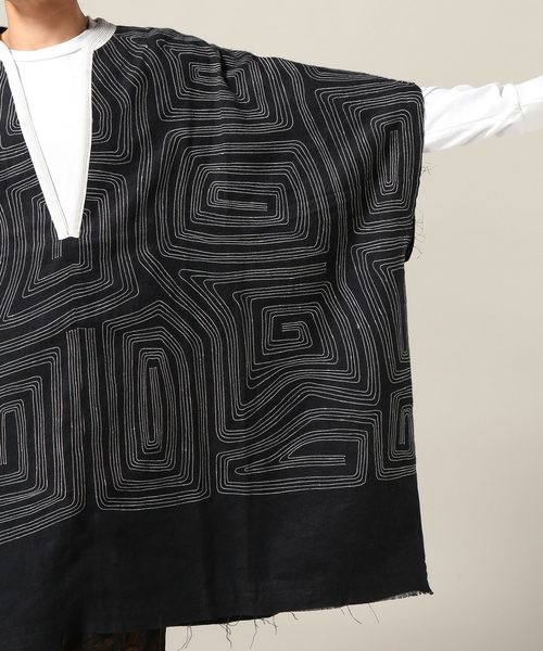 SASQUATCHfabrix.(サスクワァッチファブリックス)の「SASQUATCHFABRIX PRIMITIVE N/W PONCHO(その他トップス・メンズ・ブラック/ボルドー・FREE)」の9枚目の写真