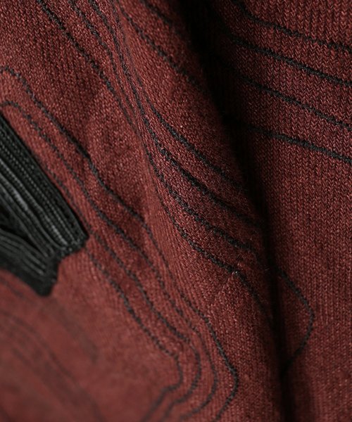 SASQUATCHfabrix.(サスクワァッチファブリックス)の「SASQUATCHFABRIX PRIMITIVE N/W PONCHO(その他トップス・メンズ・ブラック/ボルドー・FREE)」の5枚目の写真