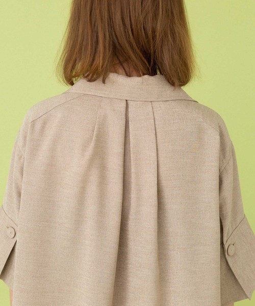 UNITED TOKYO（ユナイテッドトウキョウ）の「リネンライク開襟シャツ（シャツ/ブラウス・レディース・ベージュ/ピンク/ネイビー・1）」の8枚目の写真