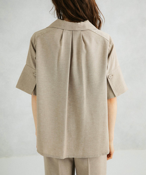 UNITED TOKYO（ユナイテッドトウキョウ）の「リネンライク開襟シャツ（シャツ/ブラウス・レディース・ベージュ/ピンク/ネイビー・1）」の20枚目の写真