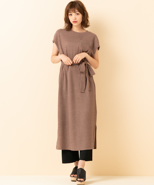 Retrogirl レトロガール の 共ベルト付ワッフルワンピース ワンピース Wear Retrogirl レトロガール の 共ベルト付ワッフルワンピース ワンピース Wear