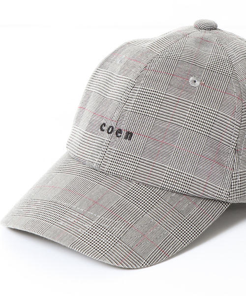 coen（コーエン）の「グレンチェックcoenロゴキャップ（キャップ