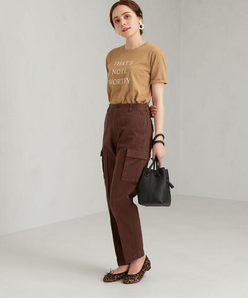 green label relaxing（グリーンレーベルリラクシング）の「SC プリント ショートスリーブ Tシャツ（Tシャツ/カットソー・レディース・オフホワイト/ダークグレー/ベージュ・FREE）」の11枚目の写真