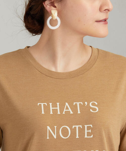 green label relaxing（グリーンレーベルリラクシング）の「SC プリント ショートスリーブ Tシャツ（Tシャツ/カットソー・レディース・オフホワイト/ダークグレー/ベージュ・FREE）」の12枚目の写真