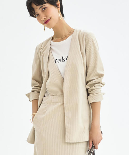 green label relaxing（グリーンレーベルリラクシング）の「SC プリント ショートスリーブ Tシャツ（Tシャツ/カットソー・レディース・オフホワイト/ダークグレー/ベージュ・FREE）」の18枚目の写真