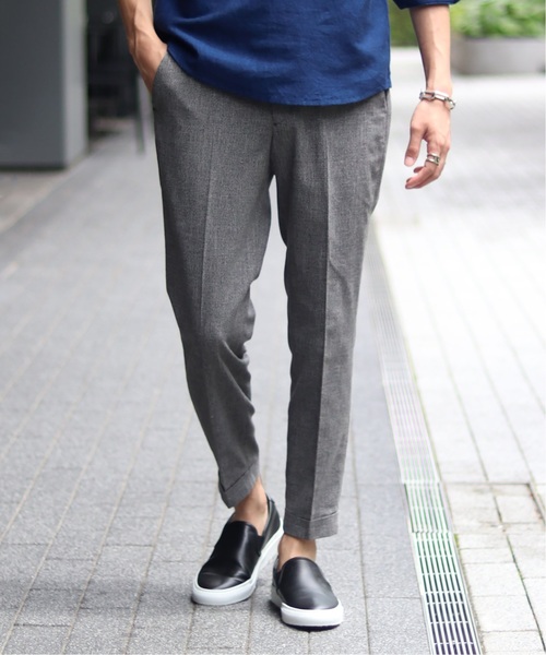 EDIFICE（エディフィス）の「メランジ COOL MAX イージー パンツ（その他パンツ・メンズ・チャコールグレー/ネイビー/グレー・SMALL/MEDIUM/LARGE/X-LARGE）」の3枚目の写真