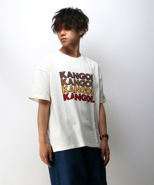 VENCEEXCHANGE(ヴァンスエクスチェンジ)の「【KANGOL】 カンゴール ロゴプリントワイドTシャツ(Tシャツ/カットソー・メンズ・ブラウン/グリーン・MEDIUM/LARGE/L)」の3枚目の写真