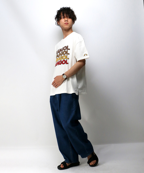 VENCEEXCHANGE(ヴァンスエクスチェンジ)の「【KANGOL】 カンゴール ロゴプリントワイドTシャツ(Tシャツ/カットソー・メンズ・ブラウン/グリーン・MEDIUM/LARGE/L)」の9枚目の写真