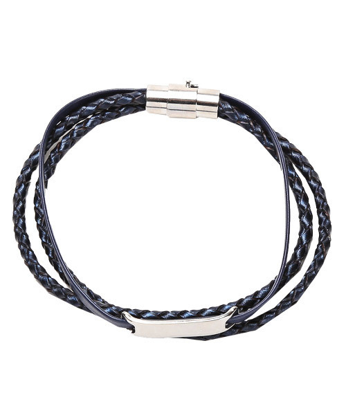 Dior 編み込みレザーブレスレット org.jpg