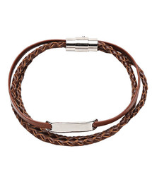 LUXSTYLE（ラグスタイル）の「編み込みレザーブレスレット（ブレスレット）」