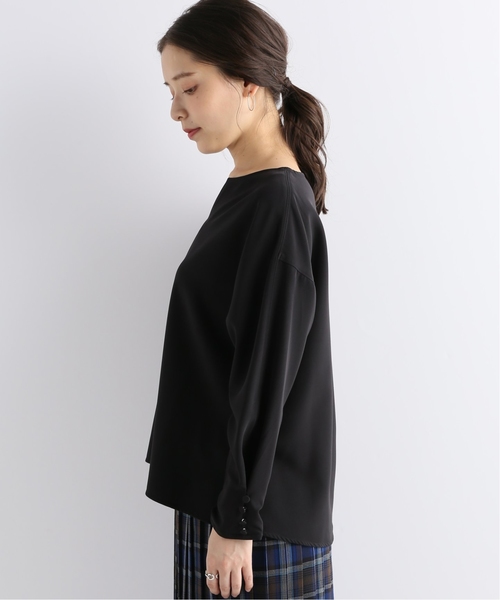 B.C STOCK（ベーセーストック）の「ダブルクロスドルマンブラウス（シャツ/ブラウス・レディース・ブラック/キャメル/ベージュ・FREE）」の7枚目の写真