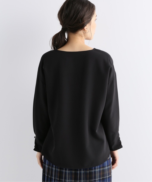 B.C STOCK（ベーセーストック）の「ダブルクロスドルマンブラウス（シャツ/ブラウス・レディース・ブラック/キャメル/ベージュ・FREE）」の8枚目の写真