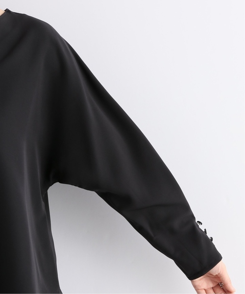 B.C STOCK（ベーセーストック）の「ダブルクロスドルマンブラウス（シャツ/ブラウス・レディース・ブラック/キャメル/ベージュ・FREE）」の11枚目の写真