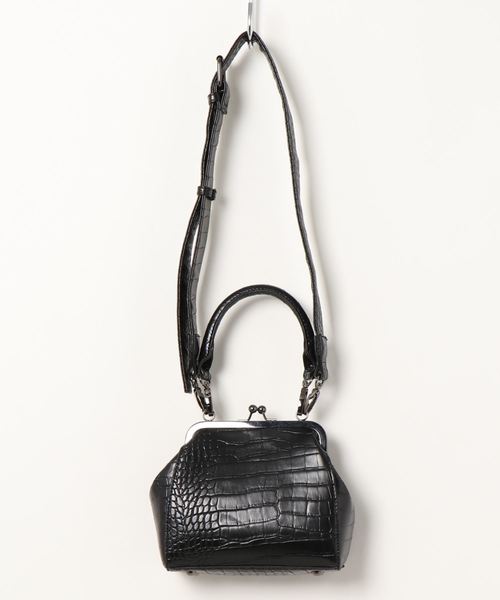 natural couture（ナチュラルクチュール）の「２ＷＡＹクロコガマ口バッグ（ショルダーバッグ・レディース・ブラック/ベージュ/ブラウン・FREE）」の10枚目の写真