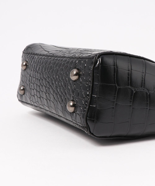 natural couture（ナチュラルクチュール）の「２ＷＡＹクロコガマ口バッグ（ショルダーバッグ・レディース・ブラック/ベージュ/ブラウン・FREE）」の5枚目の写真