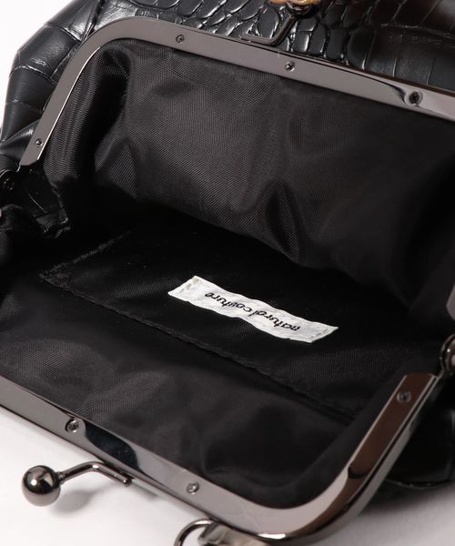 natural couture（ナチュラルクチュール）の「２ＷＡＹクロコガマ口バッグ（ショルダーバッグ・レディース・ブラック/ベージュ/ブラウン・FREE）」の15枚目の写真