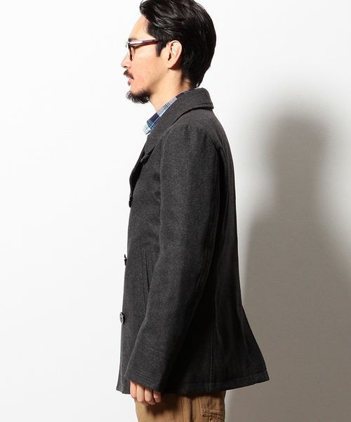 coen(コーエン)の「【MBC】メルトン中綿Pコート(ピーコート・メンズ・ネイビー/ダークグレー・LARGE/X-LARGE/MEDIUM/SMALL)」の7枚目の写真