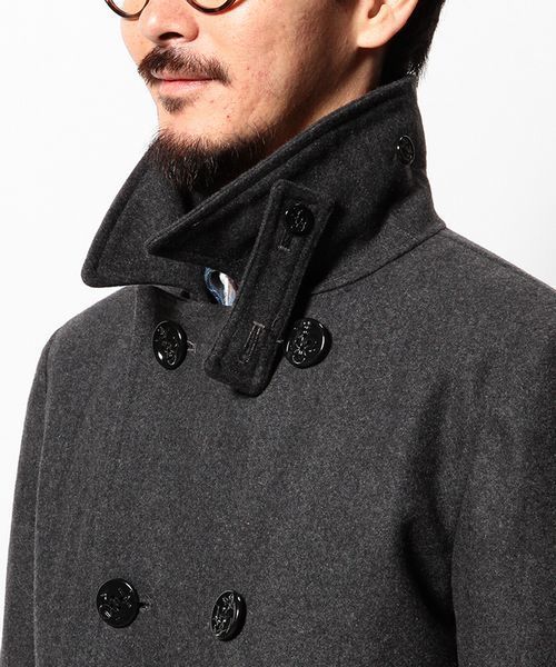 coen(コーエン)の「【MBC】メルトン中綿Pコート(ピーコート・メンズ・ネイビー/ダークグレー・LARGE/X-LARGE/MEDIUM/SMALL)」の15枚目の写真