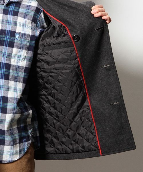 coen(コーエン)の「【MBC】メルトン中綿Pコート(ピーコート・メンズ・ネイビー/ダークグレー・LARGE/X-LARGE/MEDIUM/SMALL)」の18枚目の写真