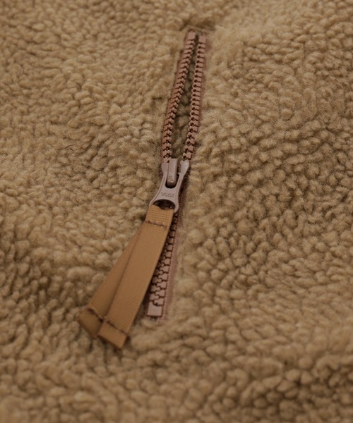 GERRY（ジェリー）の「GERRY×MONO-MART / ジェリー 別注 シープボアフリース スタンドブルゾン（ブルゾン・メンズ・ブラック×レッド/ナチュラル/ダークベージュ/キャメル・M/L/XL）」の10枚目の写真