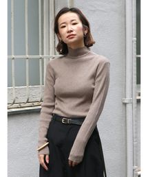 Ungrid | コットンカシミヤハイネックリブニット(ニット/セーター)