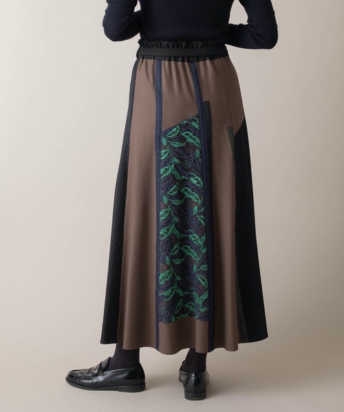 miniyu（ミニュウ）の「La SRIC/テープ＋レースフレアスカート（スカート・レディース・ベージュ/カーキ・38）」の14枚目の写真