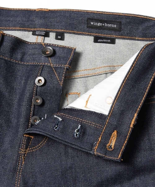 And A（アンドエー）の「slim fit5-pocket jean (WINGS+HORNS)（デニムパンツ・メンズ・インディゴブルー・29/30/28/31/32）」の5枚目の写真