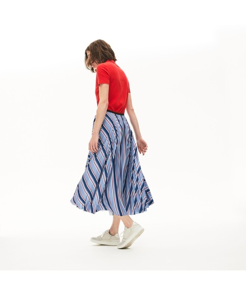 LACOSTE(ラコステ)の「マルチカラーストライププリーツスカート(スカート・レディース・ホワイト/ブルー・S/M/XS/L)」の9枚目の写真