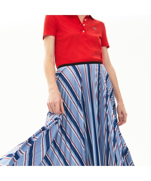 LACOSTE(ラコステ)の「マルチカラーストライププリーツスカート(スカート・レディース・ホワイト/ブルー・S/M/XS/L)」の7枚目の写真