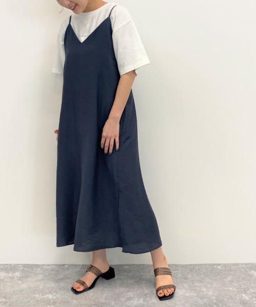 LOWRYS FARM（ローリーズファーム）の「キャミワンピ　886318（ワンピース・レディース・ブラック系その他/カーキ/ブラック/ブラウン/グレー/モカ/グレー系その他/グリーン系その他/アイボリー/パープル・FREE）」の3枚目の写真