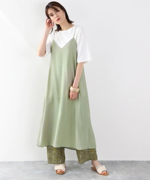 LOWRYS FARM（ローリーズファーム）の「キャミワンピ　886318（ワンピース・レディース・ブラック系その他/カーキ/ブラック/ブラウン/グレー/モカ/グレー系その他/グリーン系その他/アイボリー/パープル・FREE）」の9枚目の写真