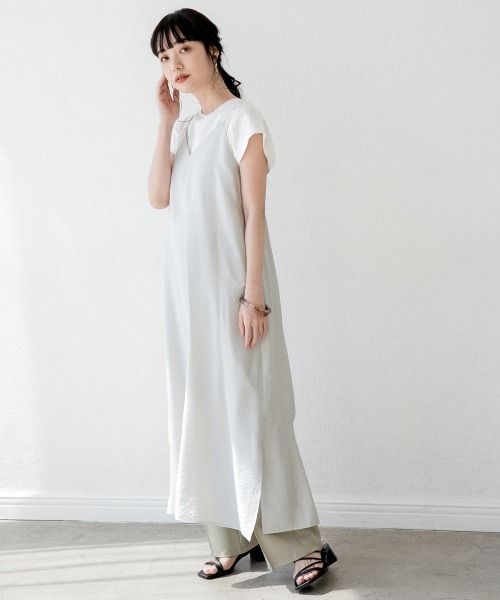 LOWRYS FARM（ローリーズファーム）の「キャミワンピ　886318（ワンピース・レディース・ブラック系その他/カーキ/ブラック/ブラウン/グレー/モカ/グレー系その他/グリーン系その他/アイボリー/パープル・FREE）」の4枚目の写真