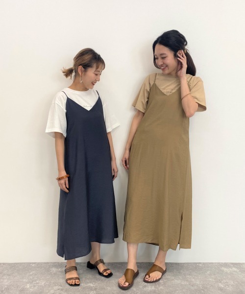 LOWRYS FARM（ローリーズファーム）の「キャミワンピ　886318（ワンピース・レディース・ブラック系その他/カーキ/ブラック/ブラウン/グレー/モカ/グレー系その他/グリーン系その他/アイボリー/パープル・FREE）」の12枚目の写真