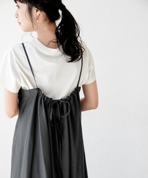 LOWRYS FARM（ローリーズファーム）の「キャミワンピ　886318（ワンピース・レディース・ブラック系その他/カーキ/ブラック/ブラウン/グレー/モカ/グレー系その他/グリーン系その他/アイボリー/パープル・FREE）」の22枚目の写真